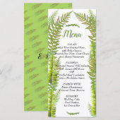 Bezauberter Wald, Wald, maßgeschneidertes Hochzeit Menükarte (Vorne/Hinten)