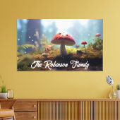 Bezauberter Waldboden: Pilze und Fernen Leinwanddruck (Insitu (Wohnzimmer))