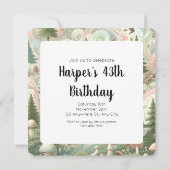 Bezauberter Waldbrunnen: Ein pastellfarbener Traum Einladung (Rückseite)