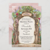 Bezauberter Waldgarten auf Rosa Einladung (Vorne/Hinten)