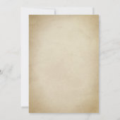 Bezauberter Waldgarten auf verblassenem Pergament Einladung (Rückseite)