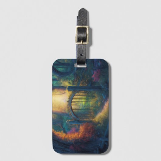 Bezauberter Waldgarten | Digitale Kunst Gepäckanhänger (Vorderseite Vertikal)