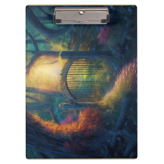 Bezauberter Waldgarten | Digitale Kunst Klemmbrett (Vorderseite)