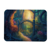 Bezauberter Waldgarten | Digitale Kunst Magnet (Horizontal)