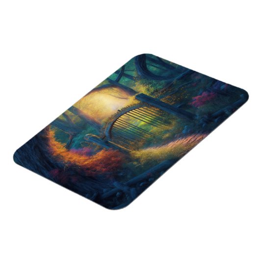 Bezauberter Waldgarten | Digitale Kunst Magnet (Linke Seite)