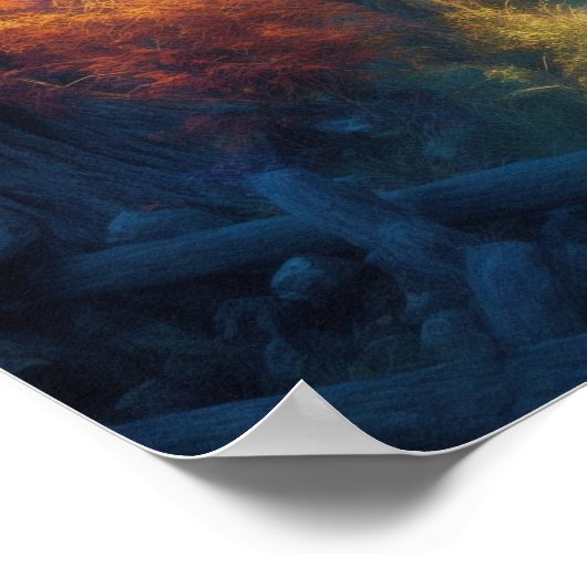 Bezauberter Waldgarten | Digitale Kunst Poster (Ecke)