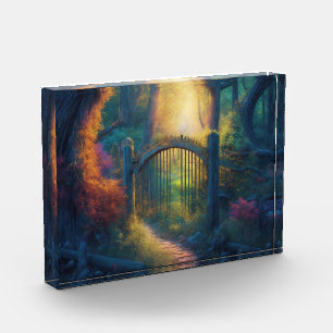 Bezauberter Waldgarten Digitaler Kunstblock Fotoblock