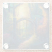 Bezauberter Waldgarten | Glasuntersetzer (Rückseite)