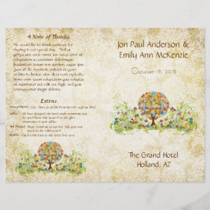Bezauberter Waldkreis Liebe Hochzeitsprogramm