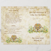 Bezauberter Waldkreis Liebe Hochzeitsprogramm (Vorne/Hinten)