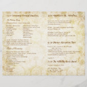 Bezauberter Waldkreis Liebe Hochzeitsprogramm (Rückseite)