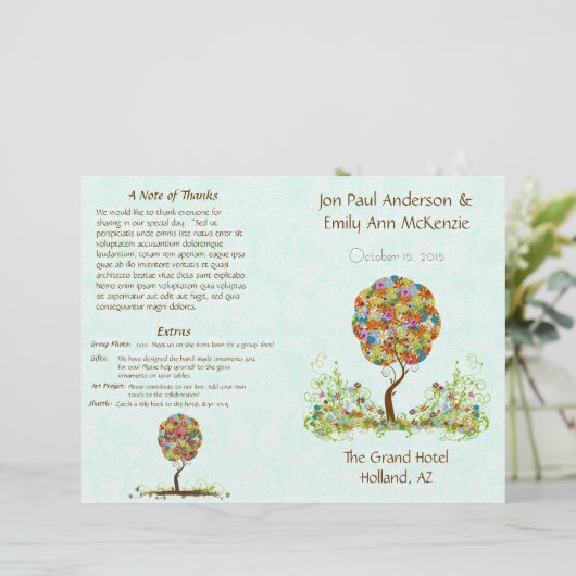 Bezauberter Waldpatchwork Blumenmauerbaum (Stehend Vorderseite)