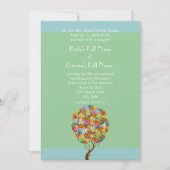 Bezauberter Waldpatchwork Blumenmauerbaum Einladung (Vorderseite)