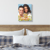 Bezauberter Waldpatchwork Blumenmauerbaum Leinwanddruck (Insitu (Schlafzimmer))