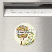 Bezauberter Waldpatchwork Blumenmauerbaum Magnet (In Situ (Geschirrspüler))