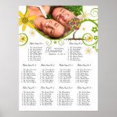 Bezauberter Waldpatchwork Blumenmauerbaum Poster (Vorne)