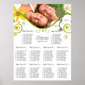 Bezauberter Waldpatchwork Blumenmauerbaum Poster (Vorne)