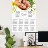 Bezauberter Waldpatchwork Blumenmauerbaum Poster (Heimbüro)