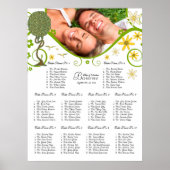 Bezauberter Waldpatchwork Blumenmauerbaum Poster (Vorne)