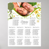 Bezauberter Waldpatchwork Blumenmauerbaum Poster (Vorne)