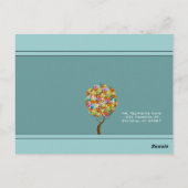 Bezauberter Waldpatchwork Blumenmauerbaum Postkarte (Rückseite)