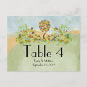 Bezauberter Waldpatchwork Blumenmauerbaum Postkarte (Vorderseite)