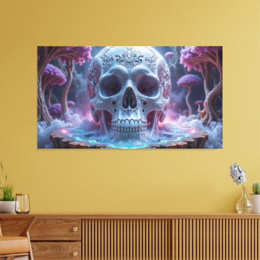 Bezauberter Waldschädel Leinwanddruck (Insitu (Wohnzimmer))