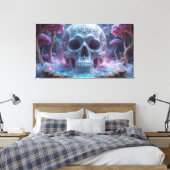 Bezauberter Waldschädel Leinwanddruck (Insitu (Schlafzimmer))