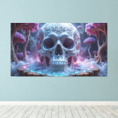 Bezauberter Waldschädel Leinwanddruck (Insitu (Holzboden))