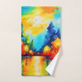 Bezauberter Waldsonnengang Badhandtuch Set (Handtuch)