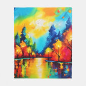 Bezauberter Waldsonnengang Fleecedecke (Vorderseite)