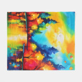 Bezauberter Waldsonnengang Fleecedecke (Vorderseite (Horizontal))