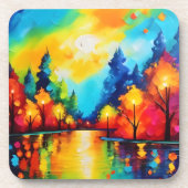 Bezauberter Waldsonnengang Getränkeuntersetzer (Vorderseite)