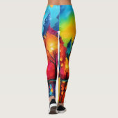Bezauberter Waldsonnengang Leggings (Rückseite)