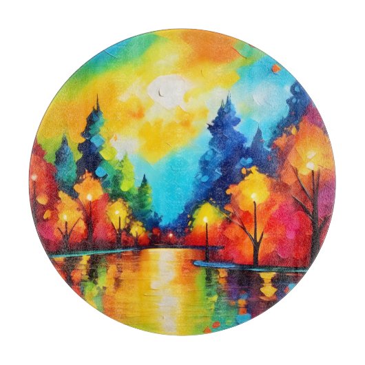 Bezauberter Waldsonnengang Schneidebrett (Vorderseite)