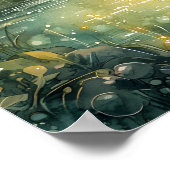 Bezauberter Waldstag glühende Antler Poster (Ecke)