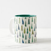 "Bezauberter Waldurlaub" Zweifarbige Tasse (Vorderseite Links)