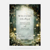 Bezauberter Waldweg von Blume bei Hochzeit Acrylschild (Vorderseite)