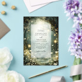 Bezauberter Waldweg von Blume Grüne Hochzeit Acryleinladungen (In Situ (Hochzeit))