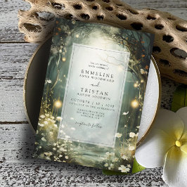 Bezauberter Waldweg von Blume Grüne Hochzeit Einladung