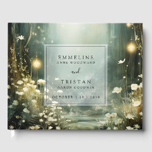 Bezauberter Waldweg von Blume Grüne Hochzeit Gästebuch