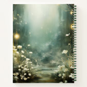 Bezauberter Waldweg von Blume HochzeitsNotebook Notizblock (Rückseite)