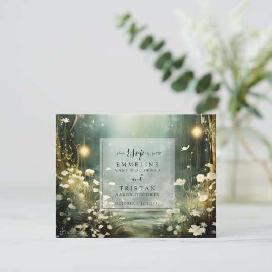 Bezauberter Waldweg von Blume UAWG RSVP Karte (Stehend Vorderseite)