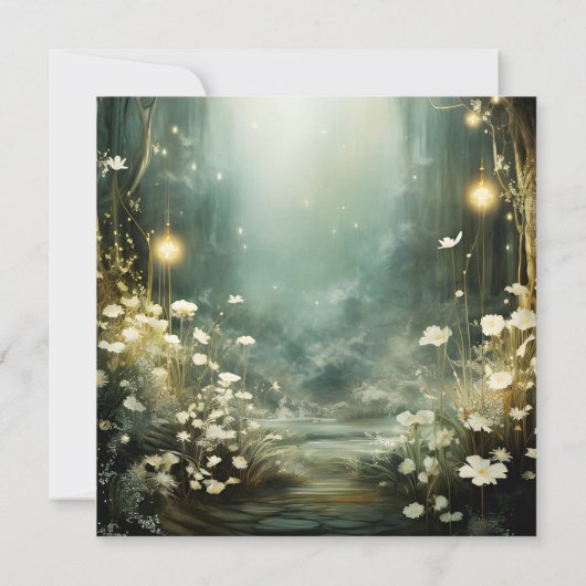 Bezauberter Waldweg von Blume UAWG Save The Date (Rückseite)