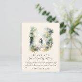 Bezauberter Wasserfarbenwald Bohemisch Danke Postkarte (Stehend Vorderseite)