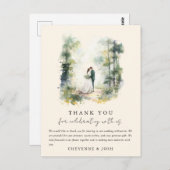 Bezauberter Wasserfarbenwald Bohemisch Danke Postkarte (Vorne/Hinten)