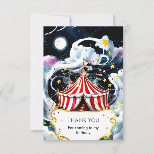 Bezauberter Wasserfarbkreis Geburtstag Dankeskarte (Vorderseite)