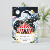 Bezauberter Wasserfarbkreis Geburtstag Dankeskarte (Stehend Vorderseite)