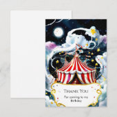 Bezauberter Wasserfarbkreis Geburtstag Dankeskarte (Vorne/Hinten)