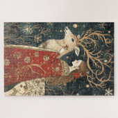 Bezauberter Winter: Der Maiden und der Stag Puzzle (Horizontal)